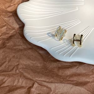 14K Gold Plated Mix Match H Earring Studs